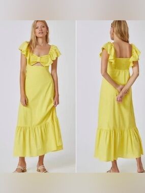 chinese dress ladies Red Humming Bird Richelieu Maxi Dress – FARM Rio